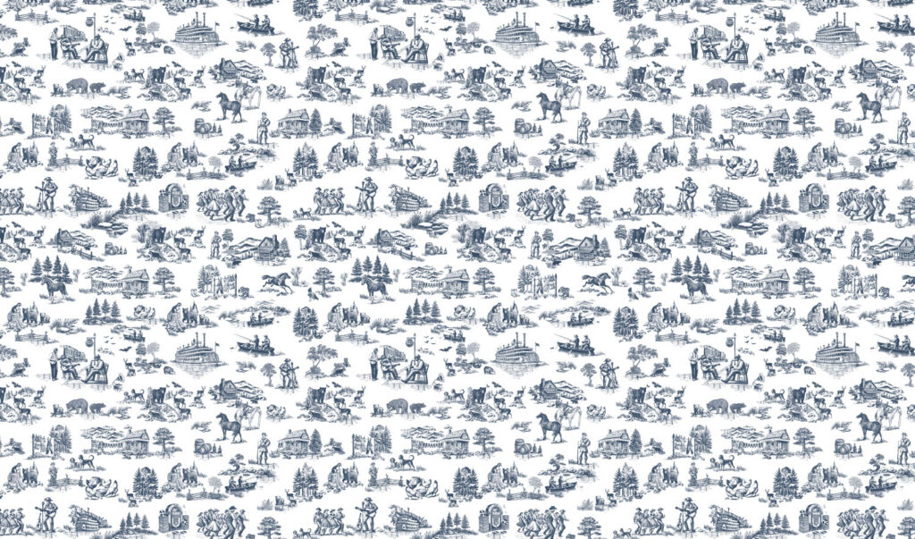 Papel mural Toile de Jouy