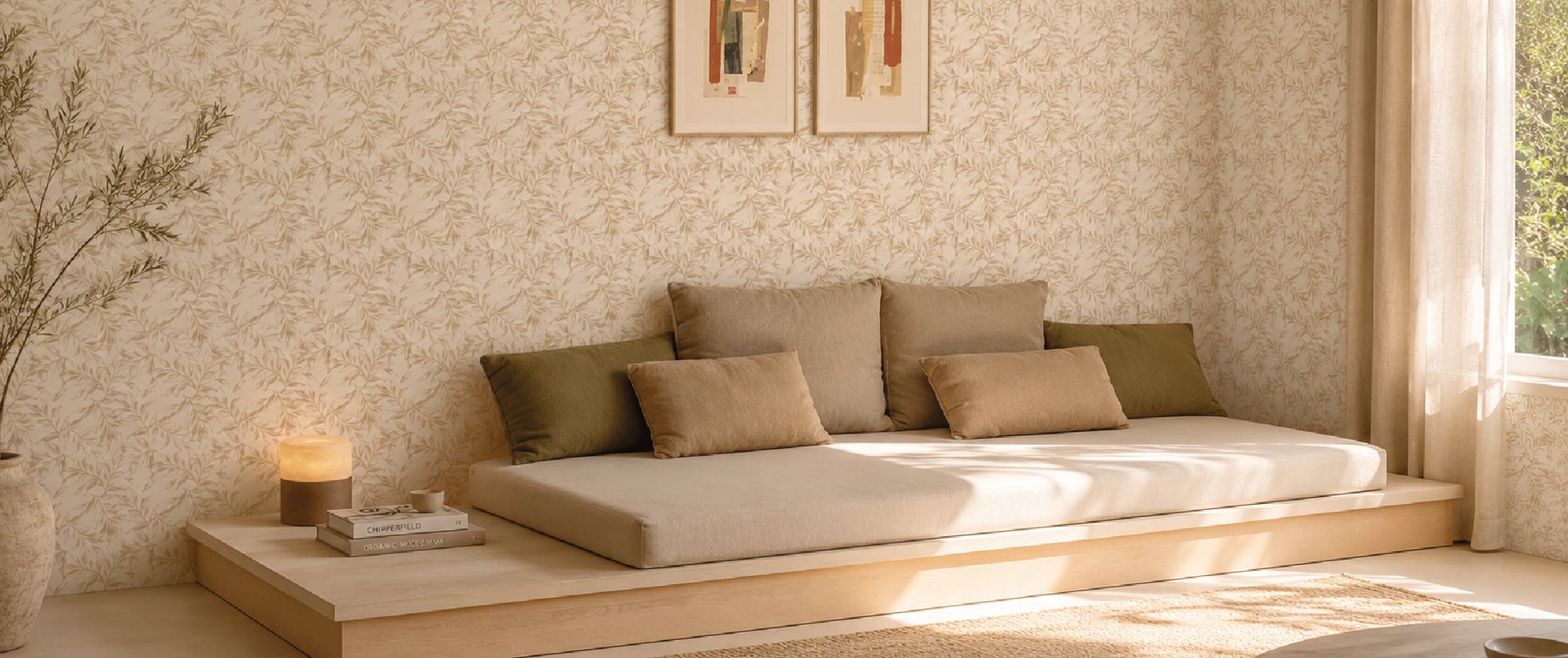 Comparación entre una pared destacada y una habitación completa