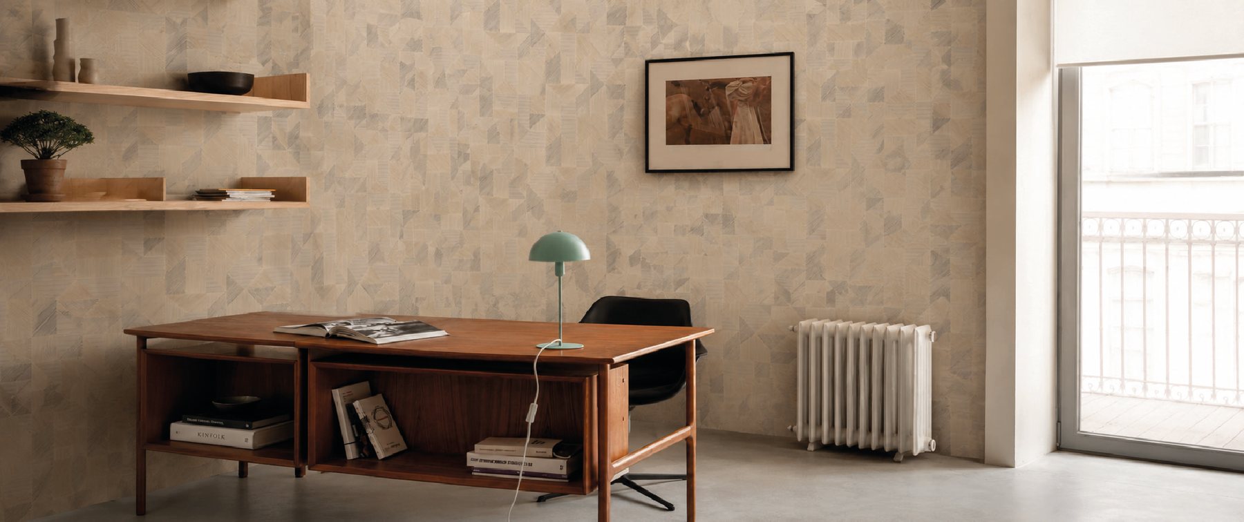 Papel mural Bardó Design a medida en un dormitorio