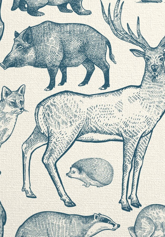 Acercamiento del papel mural BAMBI donde se aprecia la textura
