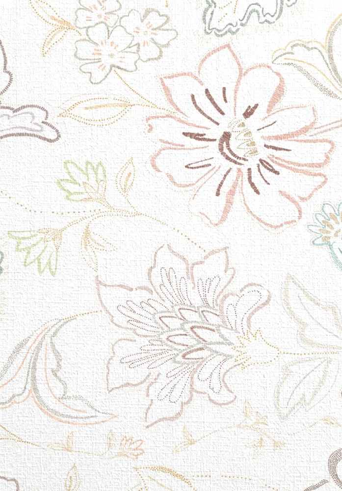 Acercamiento del papel mural FLEUR donde se aprecia la textura