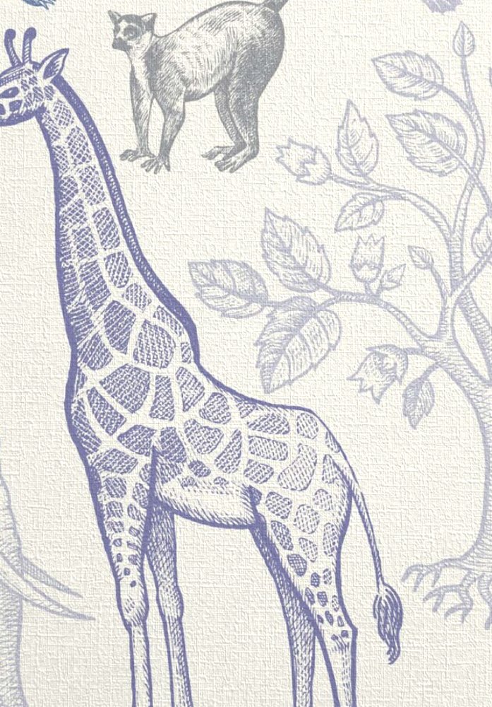 Acercamiento del papel mural GIRAFFE donde se aprecia la textura