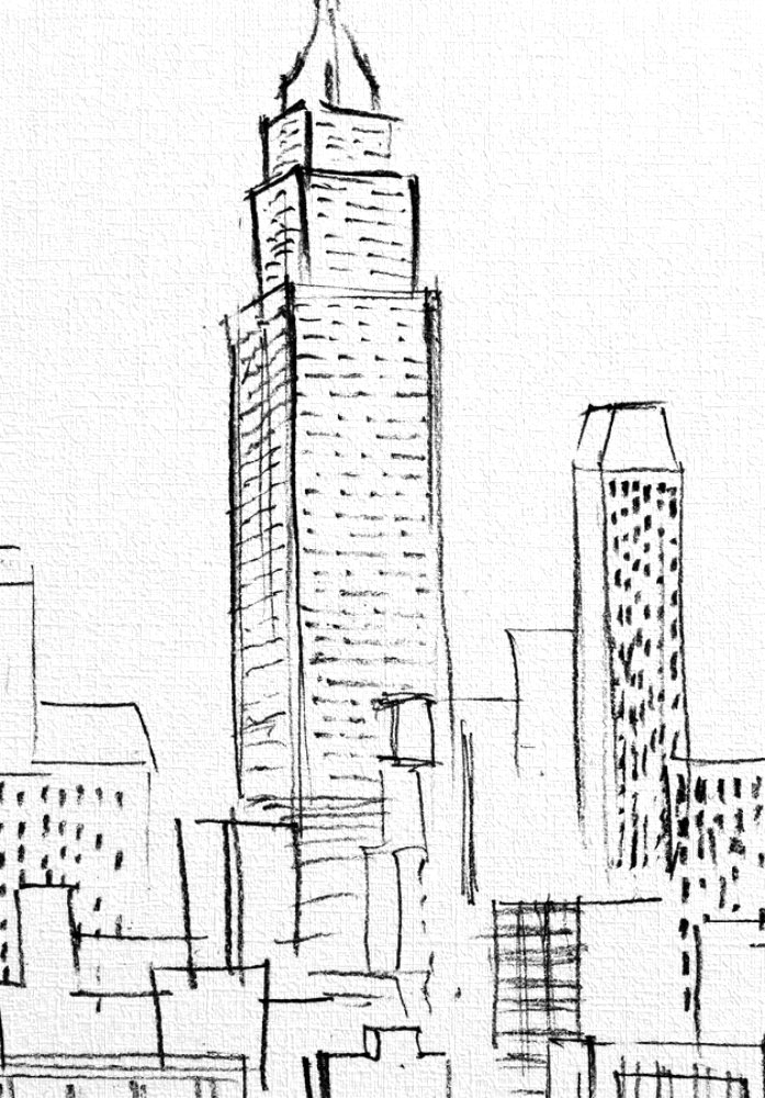 Acercamiento del papel mural NUEVA YORK donde se aprecia la textura
