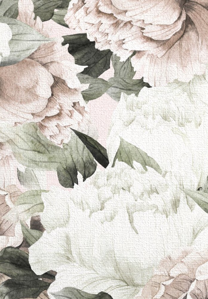 Acercamiento del papel mural ROSAS donde se aprecia la textura