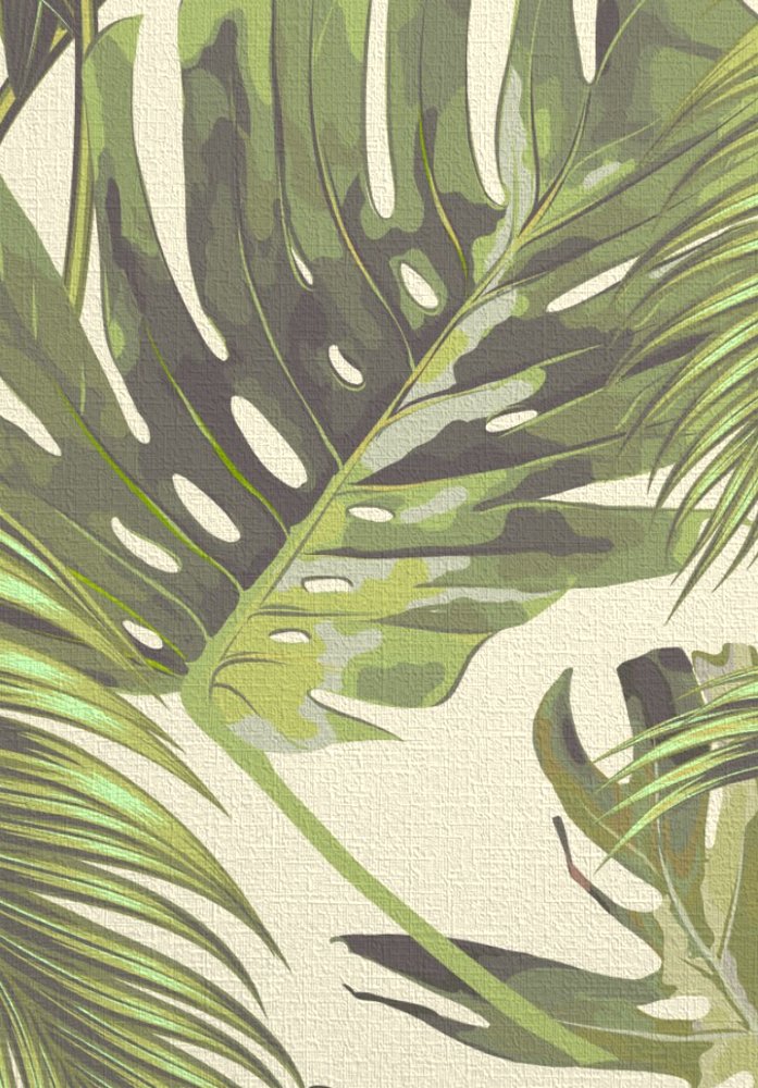 Acercamiento del papel mural SELVA4 donde se aprecia la textura