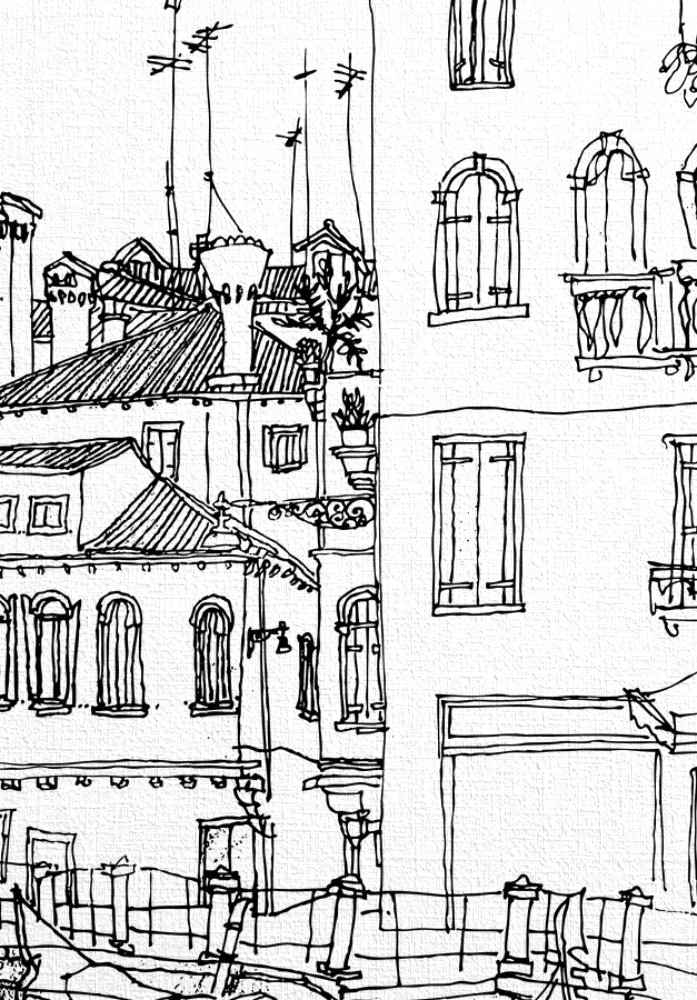 Acercamiento del papel mural VENECIA donde se aprecia la textura